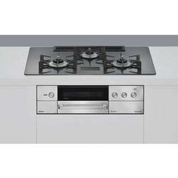 ビルトインコンロ DELICIA（デリシア） 75cm幅 ミニマム排気口 ザ・ココットラウンド付属 都市ガス用 RHS72W38M15VNSTW/13A