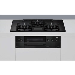 ビルトインコンロ DELICIA（デリシア） 75cm幅 ミニマム排気口 ザ・ココット付属 プロパン用 RHS72W38M17VCBW/LPG