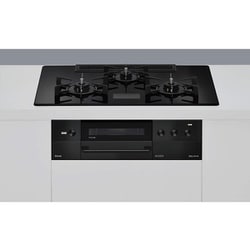 ビルトインコンロ DELICIA（デリシア） 75cm幅 ミニマム排気口 ザ・ココットラウンド付属 都市ガス用 RHS72W38M17VNBW/13A