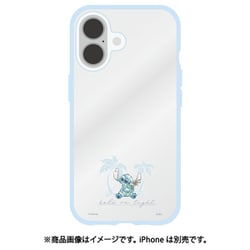 DNG-201ST [iPhone 16用 IIIIfit Clear ケース（イーフィットクリアケース） ディズニーキャラクター スティッチ]