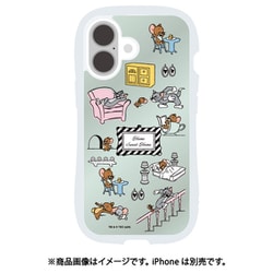 TMJ-246B [iPhone 16用 クリスタルクリアケース トムとジェリー ホームスイートホーム]