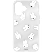 MF-537A [iPhone 16用 IIIIfit Clear ケース（イーフィットクリアケース） ミッフィー フェイス総柄]