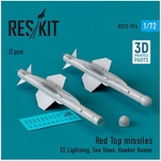 RSK72-0374 1/72 レッドトップ 空対空ミサイル 2個入 [プラモデル用パーツ]