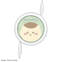 ちいかわ PD60W 対応 USB2.0 リール式 USB Type-C-USB Type-C ケーブル 1m くりまんじゅう CK-49F