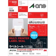 ラベルシール(プリンタ兼用) ずらせるから狙った位置に貼りやすいタイプ A4判 10面 四辺余白付 100シート 43110