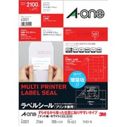 ラベルシール(プリンタ兼用) ずらせるから狙った位置に貼りやすいタイプ A4判 21面 100シート 43021