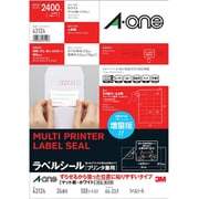 ラベルシール（プリンタ兼用） ずらせるから狙った位置に貼りやすいタイプ A4判 24面 上下余白付 100シート 43124