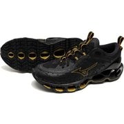 ウエーブプロフェシー13 ユニセックス ランニングシューズ ブラック×ゴールド(32) 28cm J1GC2451
