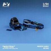 FY64041 1/64 NSX TRA Transparent Blue デラックスバージョン （Car＋リアトレーラー＋テント＋ルーフボックス＋トップカバー＋バイク＋犬） [ダイキャストミニカー]