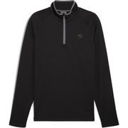 ゴルフ メンズ ワッフルフリース1/4ジップ XLサイズ PUMA BLACK