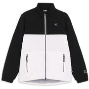 ゴルフ メンズ ストレッチナカワタカラーブロック FZジャケット Lサイズ PUMA BLACK-WH