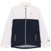ゴルフ メンズ ストレッチナカワタカラーブロック FZジャケット Lサイズ WHITE GLOW-DE