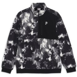 ゴルフ メンズ PC スプラッシュプリントフリースプルオーバー Lサイズ PUMA BLACK