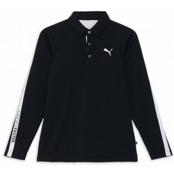 ゴルフ メンズ PF ストレッチサーモテーパードラインLSポロ Mサイズ PUMA BLACK