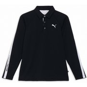 ゴルフ メンズ PF ストレッチサーモテーパードラインLSポロ Mサイズ PUMA BLACK