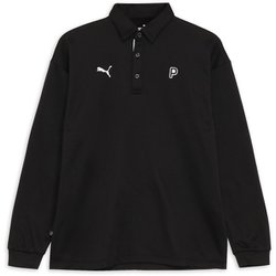 ゴルフ メンズ PC ストレッチ ウラグリットフリース リラックスPポロ LS XLサイズ PUMA BLACK