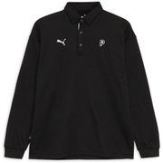 ゴルフ メンズ PC ストレッチ ウラグリットフリース リラックスPポロ LS XLサイズ PUMA BLACK