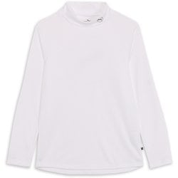 ゴルフ メンズ ウラグリットフリース BIG CAT ラグラン ハイネック Mサイズ WHITE GLOW