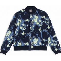 ゴルフ レディース PC W プリントフリースボンバー Lサイズ DEEP NAVY