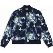 ゴルフ レディース PC W プリントフリースボンバー Lサイズ DEEP NAVY