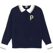 ゴルフ レディース PC W リラックスポロ エリリブ ニットセーター Lサイズ DEEP NAVY