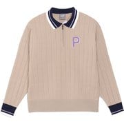 ゴルフ レディース PC W リラックスポロ エリリブ ニットセーター Mサイズ ALABASTER