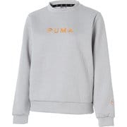ゴルフ レディース W ストレッチ リッタイジャカード クルーネック プルオーバー Mサイズ LIGHT GRAY HE
