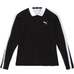 ゴルフ レディース PF W ストレッチサーモ テーパードライン LSポロ Mサイズ PUMA BLACK
