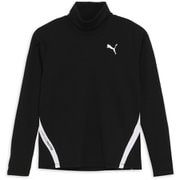 ゴルフ レディース PF W キモウスクラムストレッチ サイドライン タートルネック Lサイズ PUMA BLACK
