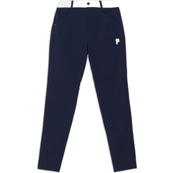 ゴルフ レディース PC W ストレッチ Pロゴ スリムパンツ Lサイズ DEEP NAVY
