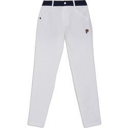 ゴルフ レディース PC W ストレッチ Pロゴ スリムパンツ Mサイズ WHITE GLOW