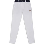 ゴルフ レディース PC W ストレッチ Pロゴ スリムパンツ Mサイズ WHITE GLOW