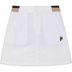 ゴルフ レディース PC W ストレッチ PUMAポケロゴ スカート Lサイズ WHITE GLOW