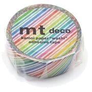 マスキングテープ mt 1P レインボーストライプ 15mm×7m MT01D577