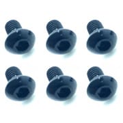NAX-305BK 3×5 ヘックス ボタン ジュラルミンビス 6本入 ブラック [ラジコン用パーツ]