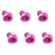 NAX-305PK 3×5 ヘックス ボタン ジュラルミンビス 6本入 ピンク [ラジコン用パーツ]