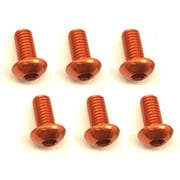 NAX-306OR 3×6 ヘックス ボタン ジュラルミンビス 6本入 オレンジ [ラジコン用パーツ]