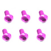 NAX-306PK 3×6 ヘックス ボタン ジュラルミンビス 6本入 ピンク [ラジコン用パーツ]
