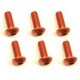 NAX-308OR 3×8 ヘックス ボタン ジュラルミンビス 6本入 オレンジ [ラジコン用パーツ]