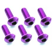 NAX-308P 3×8 ヘックス ボタン ジュラルミンビス 6本入 パープル [ラジコン用パーツ]