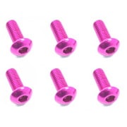 NAX-308PK 3×8 ヘックス ボタン ジュラルミンビス 6本入 ピンク [ラジコン用パーツ]