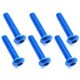 NAX-315BY 3×15 ヘックス ボタン ジュラルミンビス 6本入 濃ブルー [ラジコン用パーツ]