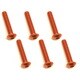 NAX-315OR 3×15 ヘックス ボタン ジュラルミンビス 6本入 オレンジ [ラジコン用パーツ]