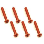 NAX-316OR 3×16 ヘックス ボタン ジュラルミンビス 6本入 オレンジ [ラジコン用パーツ]