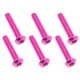 NAX-316PK 3×16 ヘックス ボタン ジュラルミンビス 6本入 ピンク [ラジコン用パーツ]