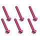 NAX-318R 3×18 ヘックス ボタン ジュラルミンビス 6本入 レッド [ラジコン用パーツ]