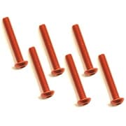NAX-320OR 3×20 ヘックス ボタン ジュラルミンビス 4本入 オレンジ [ラジコン用パーツ]