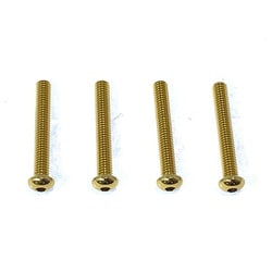 NAX-2618G 2.6×18 ヘックス ボタン ジュラルミンビス 4本入 ゴールド [ラジコン用パーツ]