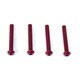 NAX-2618R 2.6×18 ヘックス ボタン ジュラルミンビス 4本入 レッド [ラジコン用パーツ]