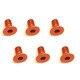 SAX-306OR 3×6 ヘックス 皿 ジュラルミンビス 6本入 オレンジ [ラジコン用パーツ]